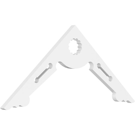 Ekena Millwork Pitch Cena Architectural Grade PVC Gable Pediment, 36"W x 15"H x 1"P (10/12) GPP036X015X100CEN